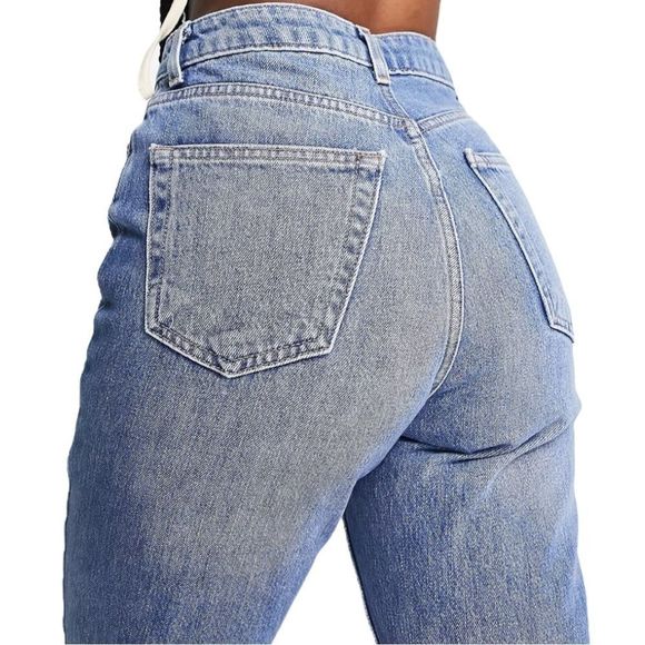 Topshop Blue High Rise Women Jeans - Picture 4 of 10